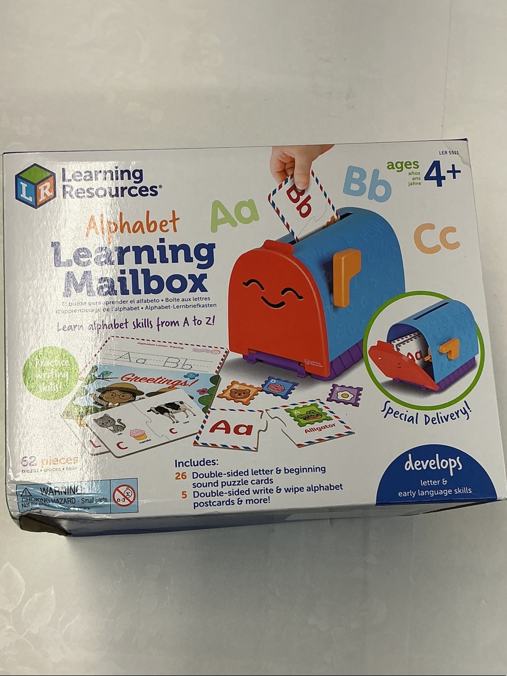 Learning Resources Alphabet Mailbox - Red & Blue Educational Toy